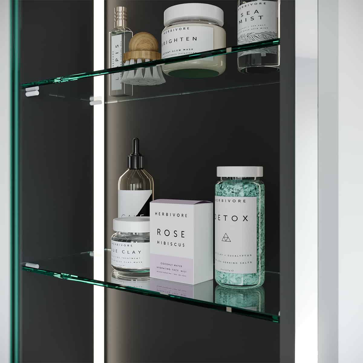 Ablagen aus Glas Spiegelschrank mit Ablagen aus Glaß