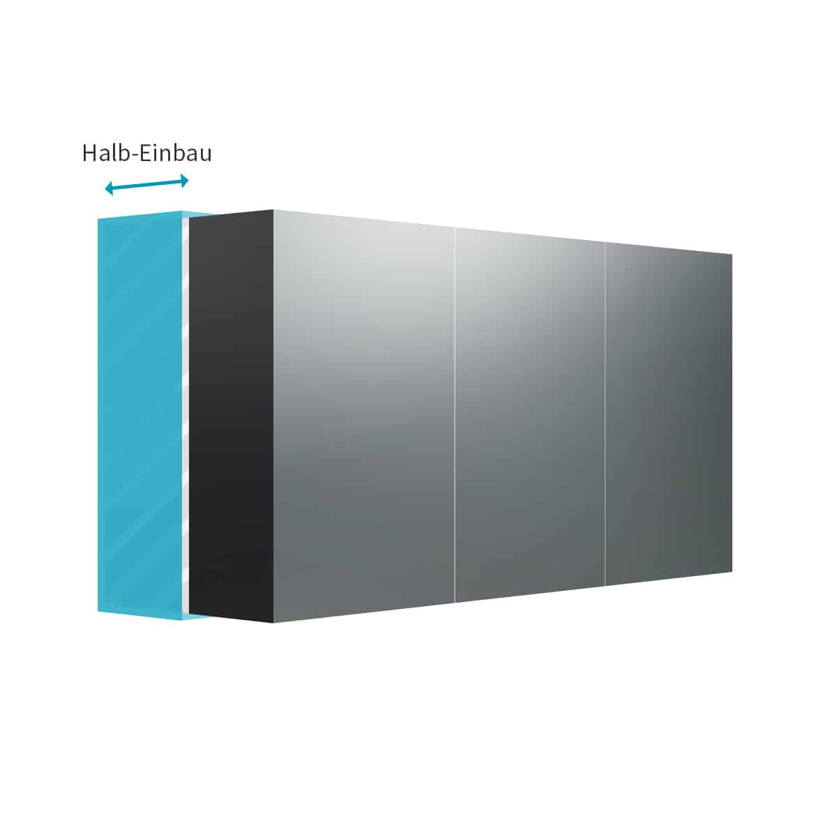 Spiegelschrank zum halb einbauen Spiegelschrank Schrankart Halb-Einbau
